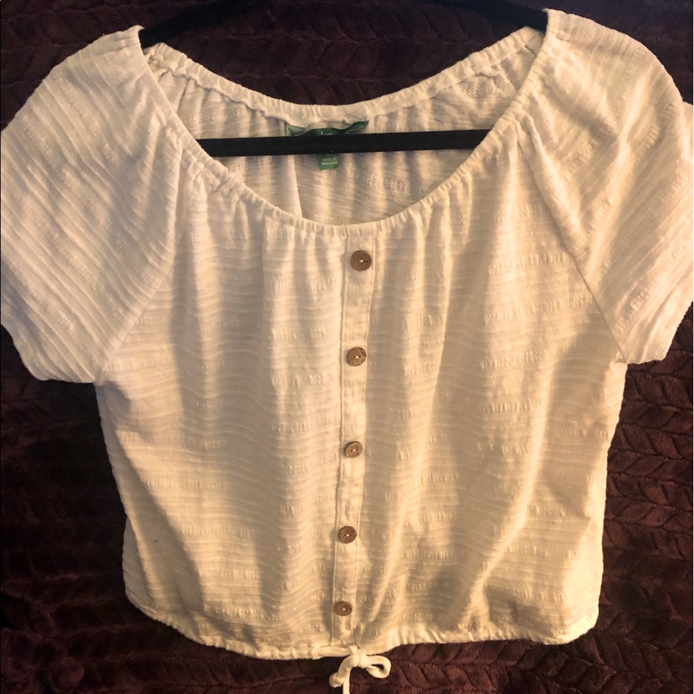 White cotton top Size L